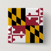 メリーランド州旗USA 缶バッジ (正面)