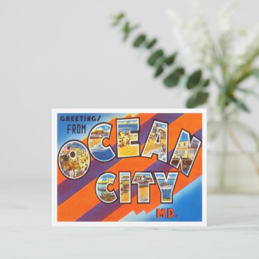 メリーランド州海シティ旅行からの挨拶 ポストカード (スタンド正面)