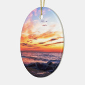メリーランド州海市の120通りの夜明け セラミックオーナメント (左)