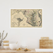 メリーランド州詳細地図1795 ポスター (キッチン)