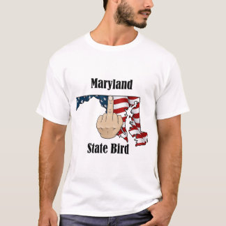 メリーランド州鳥Tシャツ中指フラグ Tシャツ