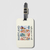 メリーランド州 – スパイス、太陽、潮汐リズム ラゲッジタグ (正面縦)