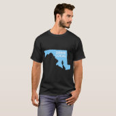 メリーランド州 ドリンク ローカル MD ブルー オーバーサイズ Tシャツ (正面フル)