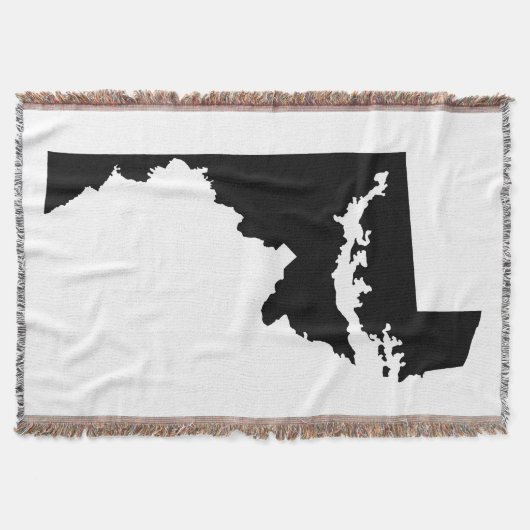 メリーランド州（ブラック） スローブランケット (正面)