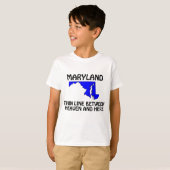 メリーランド州 - 天国とここは一線を画す Tシャツ (正面フル)