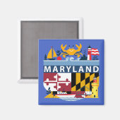 メリーランド州，米国 マグネット (正面/裏面)