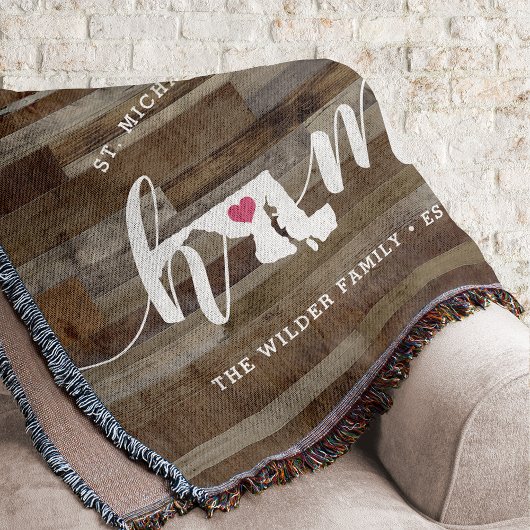 メリーランド州 自宅 おしゃれ ウッド調 スローブランケット