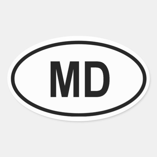 メリーランド州「MD」 楕円形シール (正面)