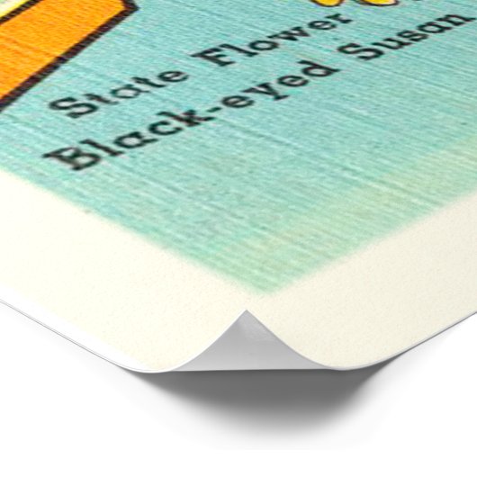 メリーランド州MD旧ヴィンテージ旅行はがき –  ポスター (角)