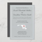 メリーランド愛 – カスタマイズ可能な結婚式招待状 招待状 (正面/裏面)