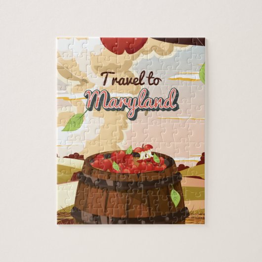 メリーランド旅行ポスター ジグソーパズル (縦)