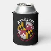 メリーランド旧線州旗 缶クーラー (缶裏面)
