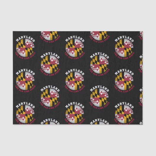 メリーランド旧線州旗 薄葉紙 (正面)