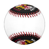 メリーランド旧線州旗 野球ボール (裏面)