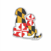 メリーランド犬ビニールステッカー、ナプタウンテール シール (正面)