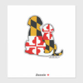 メリーランド犬ビニールステッカー、ナプタウンテール シール (シート)