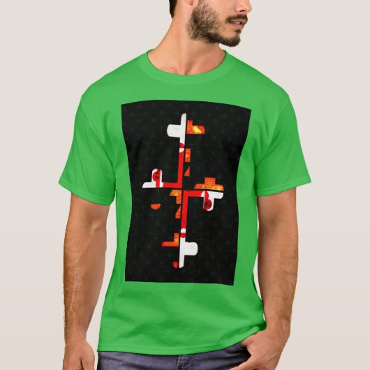 メリーランド王室の州旗 Tシャツ (正面)