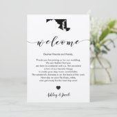 メリーランド結婚州のウェルカムレター&旅程カード プログラム (スタンド正面)