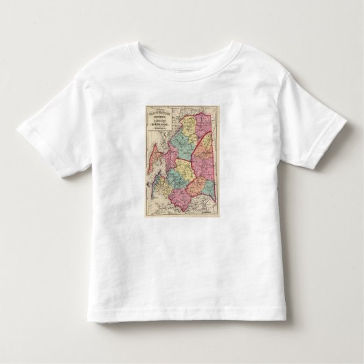 メリーランド郡の地勢地図書 トドラーTシャツ (正面)