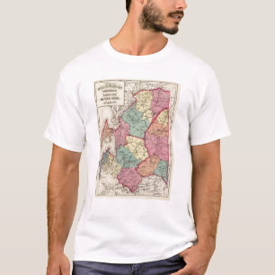 メリーランド郡の地勢地図書 Tシャツ