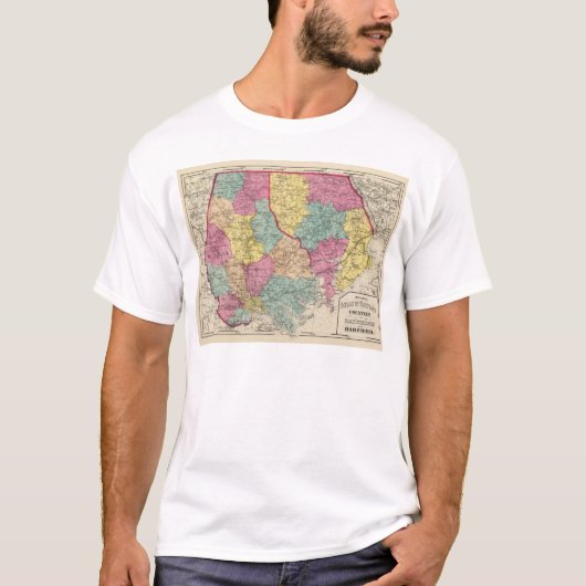 メリーランド郡3の地勢地図書 Tシャツ (正面)