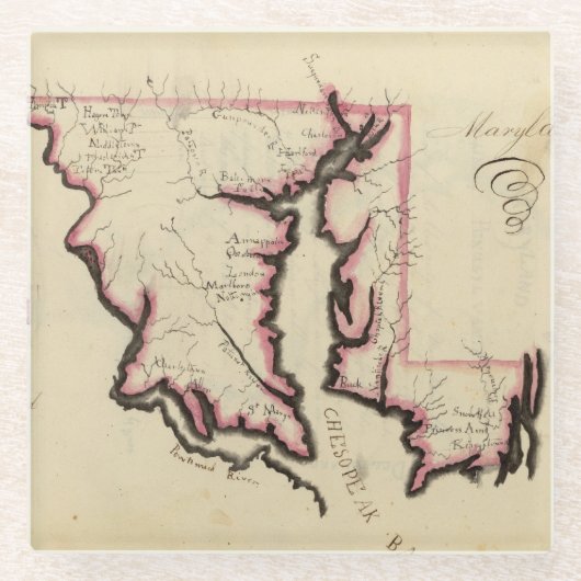 メリーランド3 ガラスコースター (正面)