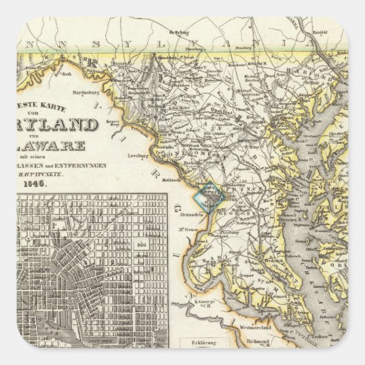 メリーランド、デラウェア スクエアシール (正面)