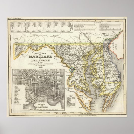 メリーランド、デラウェア ポスター (正面)