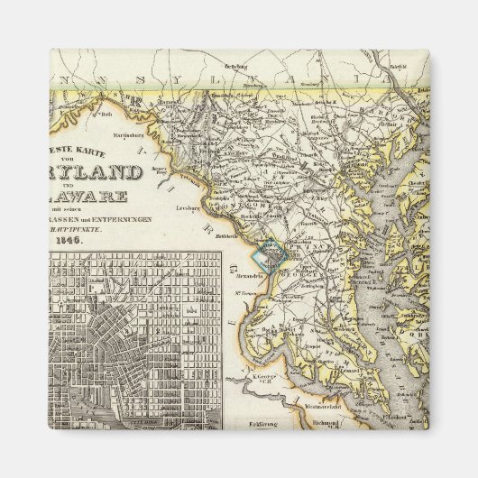 メリーランド、デラウェア マグネット (正面)