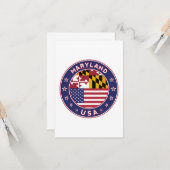 メリーランド，メリーランド州ステッカー，電話ケース，バッグ カード (正面/裏面インサイチュ)