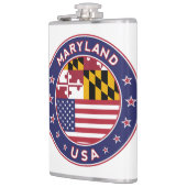 メリーランド，メリーランド州ステッカー，電話ケース，バッグ フラスク (左)