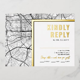 メリーランド・ラブロケーター・ボルチモア | RSVP返信 箔招待状ポストカード