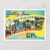 メリーランド・ヴィンテージ・トラベルのサリスベリーからの挨拶 ポストカード (正面)