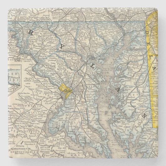 メリーランド、DCおよびデラウェア州 ストーンコースター (正面)