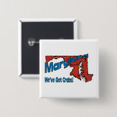 メリーランドMD米国のモットーの~私達はカニを持っています 缶バッジ (正面&裏面)
