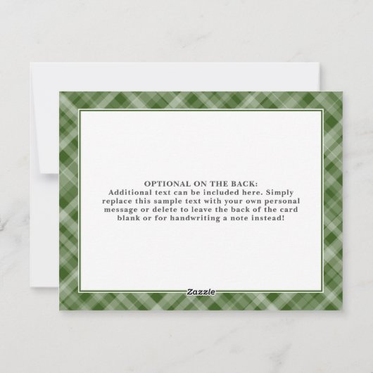 メリーリトルクリスマスウォーターカラーツリープレイド シーズンカード (裏面)