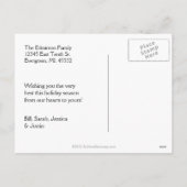 メリーリトルクリスマスシェブロンホリデーハガキ シーズンポストカード (裏面)