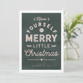 メリーリトルクリスマステクスチャード型ホリデーカード シーズンカード (スタンド正面)