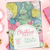 メリーリトルクリスマスパーティー水彩 招待状