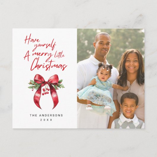 メリーリトルクリスマスフォトホリディポストカード シーズンポストカード (正面)