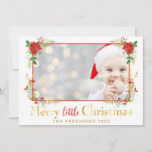 メリーリトルクリスマスフォトホリデーカード ノートカード (正面)