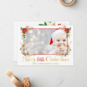 メリーリトルクリスマスフォトホリデーカード ノートカード (正面/裏面インサイチュ)