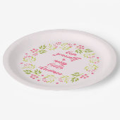 メリーリトルクリスマスフラワーリース紙プレート ペーパープレート (アングル)