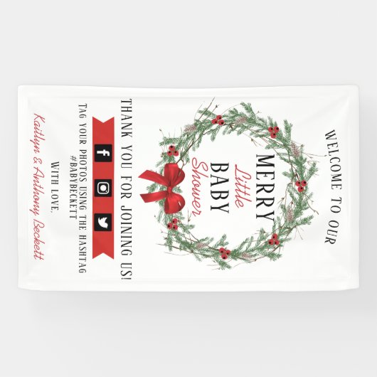 メリーリトルクリスマスベイビーシャワーのご案内 横断幕 (横)