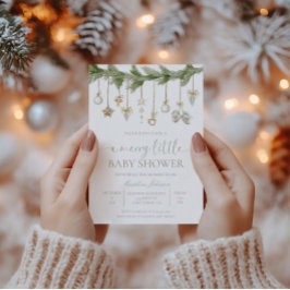 メリーリトルクリスマスベビーシャワー招待状 招待状