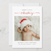 メリーリトルクリスマスベビー初めてのクリスマス赤 シーズンカード (正面)