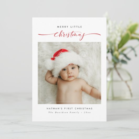 メリーリトルクリスマスベビー初めてのクリスマス赤 シーズンカード (スタンド正面)