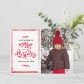 メリーリトルクリスマスホリデーフォトカード シーズンカード (スタンド正面)