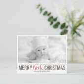 メリーリトルクリスマスホリデーフォトカード シーズンポストカード (スタンド正面)