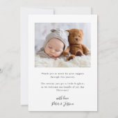 メリーリトルクリスマスミスタントーベビーフォト誕生 案内状 (裏面)